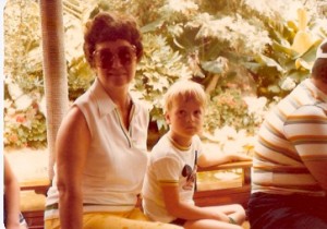 Mom and I, on the Jungle Boat at Disneyworld, c. 1978