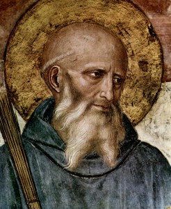 St Benedict, from a fresco by Fra Angelico