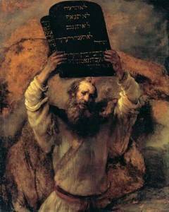 Moses Smashing the Tablets, Rembrandt
