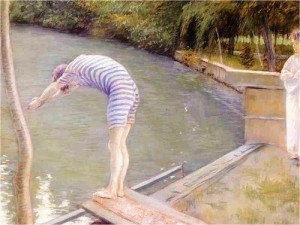 “The Diver, ”Gustave Caillebotte, 1877