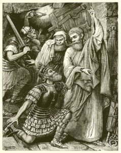 The Philippian Jailer Before Paul and Silas By William James Webbe (c. 1885
