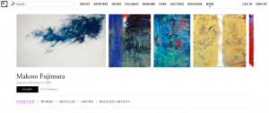 Fujimura's Artsy site