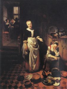 Nicolaes Maes (Nicolaes Maes) (1632-1693) The Idle Servant