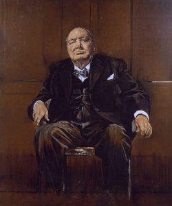 rendering of Graham Sutherland's portrait of Sir Winston Churchill